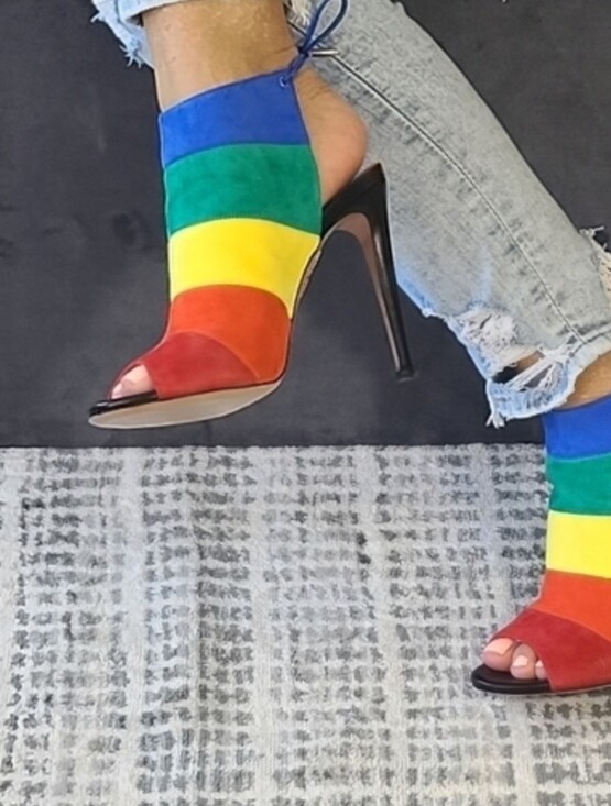 Aquazzura Shoes - 💙💜💛 AQUAZURRA RAINBOW Booties ❤️💚🧡